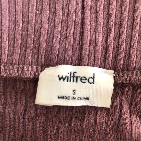 Wilfred Mauve Off the shoulder Ribbed Top - Picture 2 of 2